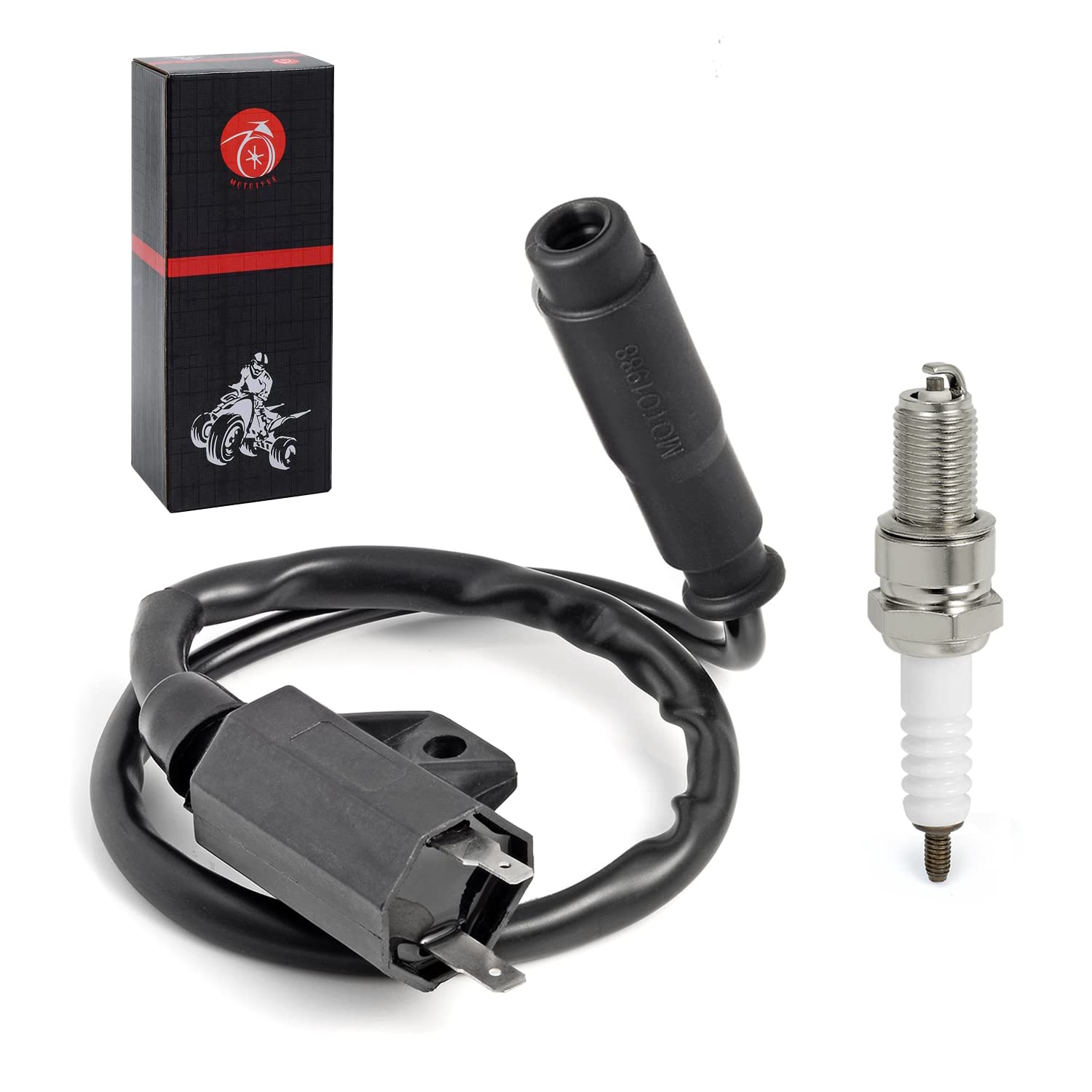 Ignition Coil Pack And Spark Plug + Cap For Kawasaki Brute Force 650 4X4I 4X4 2005-2013 Prairie 650 700 2002-2006 Brute Force 75