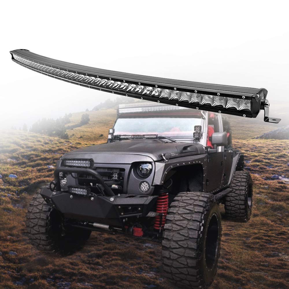38Inch Curved Led Light Bar 180W Single Row Spot Flood Combo Driving Lamp Led Work Light For Off Road Truck Car Atv Suv Ute Utv 