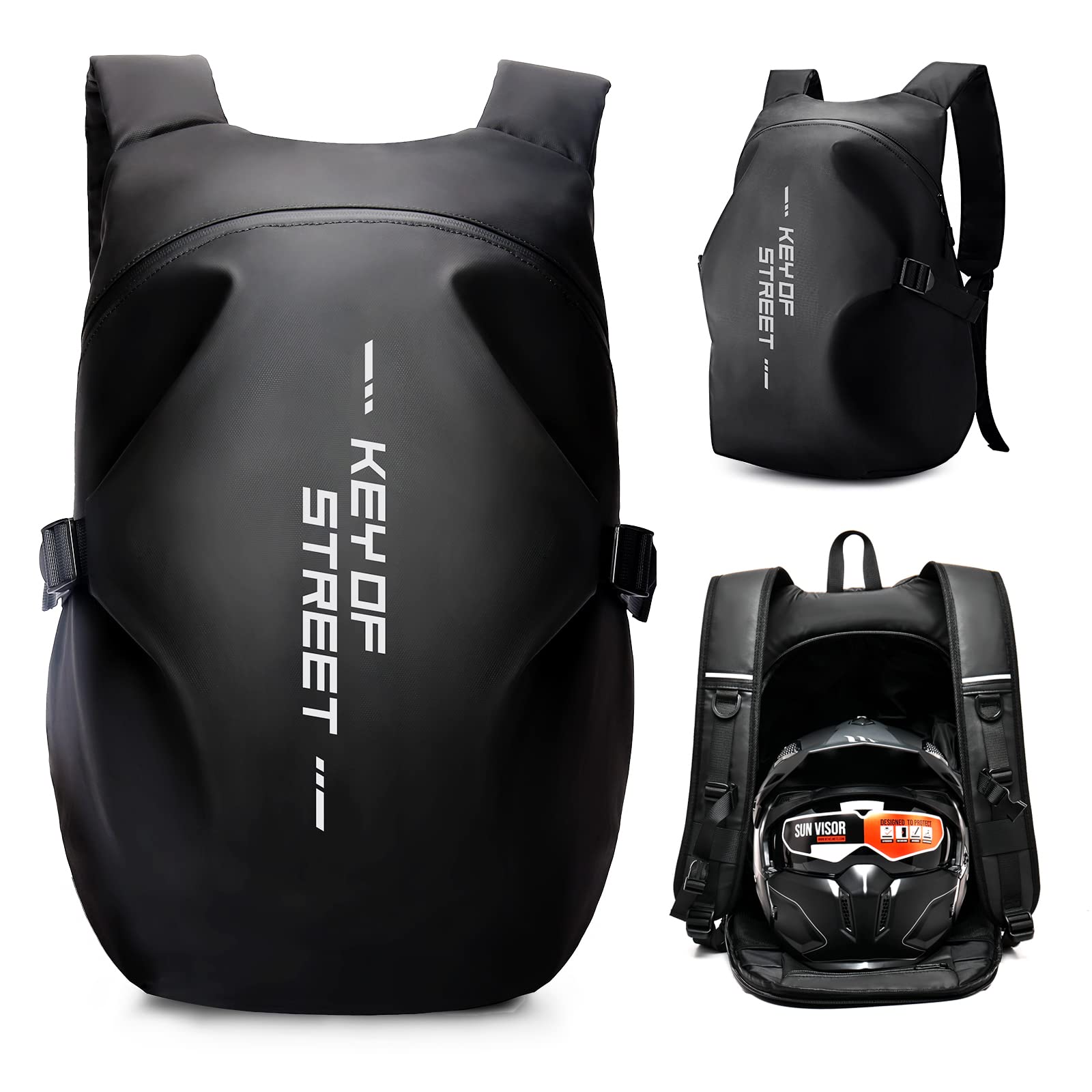 Weplan Motorcycle Backpacks For Men And Women,Waterproof Helmet Backpack,Motorcycle Dirt Bike Accessories,Motorcycle Gear Seat B