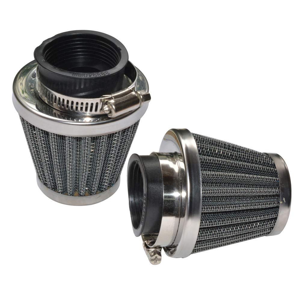 Baitaihem Pack of 2 Motorcycle POD Air Filter Dirt Pocket Bike ATV Pit Bike 35 38 39 40 42 46 48 50 52 54mm (54mm)
