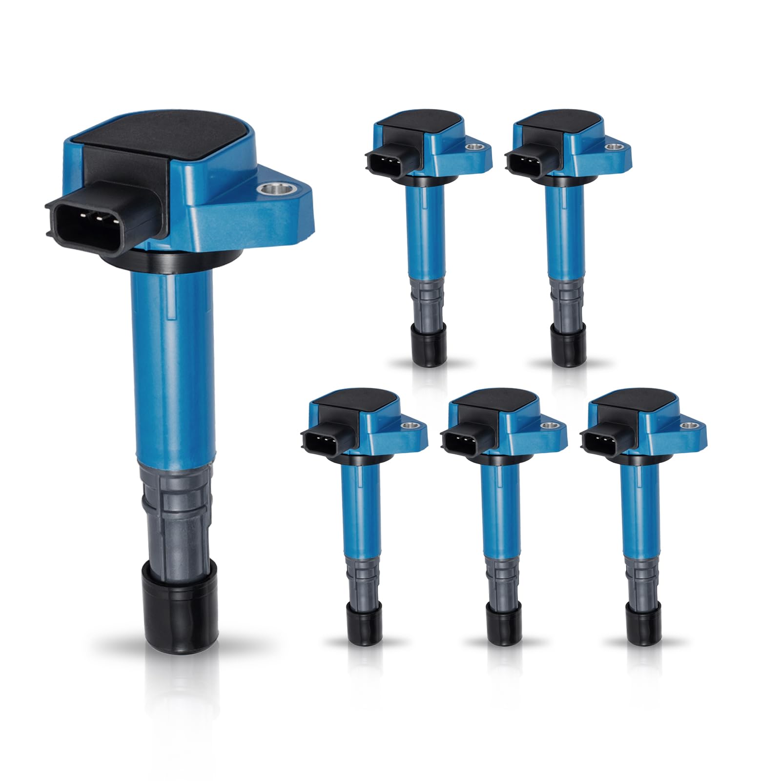 ENA Set of 6 Blue Ignition Coil Pack 3.0 3.5 3.7 V6 2001 2002 2003 2004 2005 2006 2007 2008 2009 Compatible with Honda Acura Sat