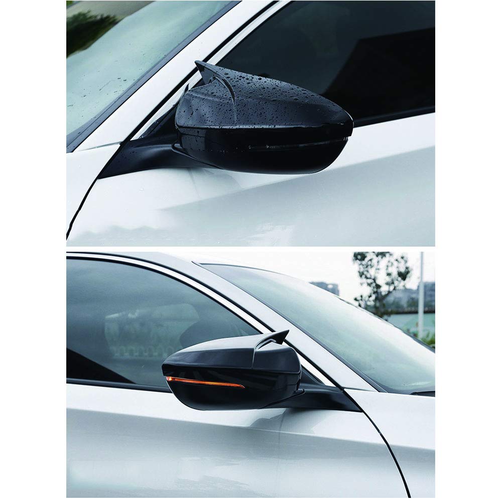 Xiter Abs Electroplated Finishes Style Cow Horn All Inclusive Rearview Mirror Cover Door Side Moulding Trim Generation For Honda