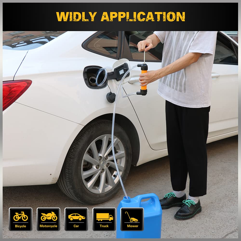 Elead Multi-Use Siphon Vacuum Oil Extractor Pump Fluid Extractor Siphon Transfer Pump For Gasoline Liquid Oil Air And Automotive
