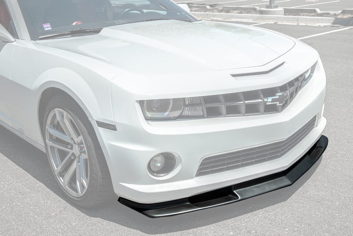 Replacement for 2010-2013 Chevrolet Camaro SS Models | TL1 Style ABS Plastic Primer Black Front Bumper Lower Spoiler Lip Splitte