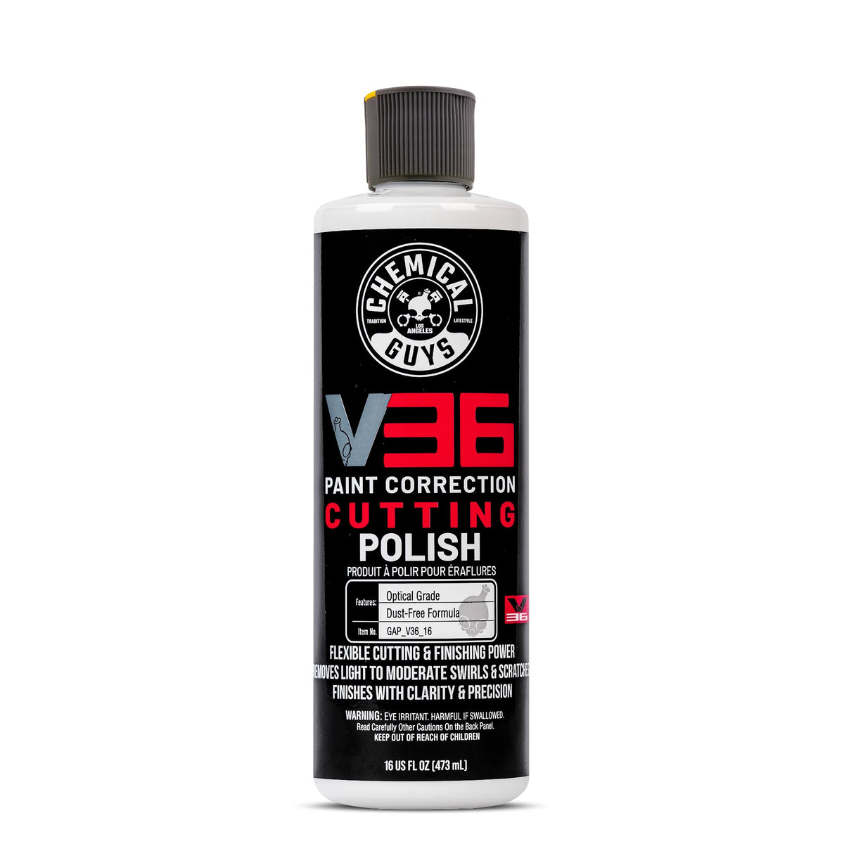 Chemical Guys Gap_V36_16 V36 Optical Grade Cutting Polish (16 Oz) , White