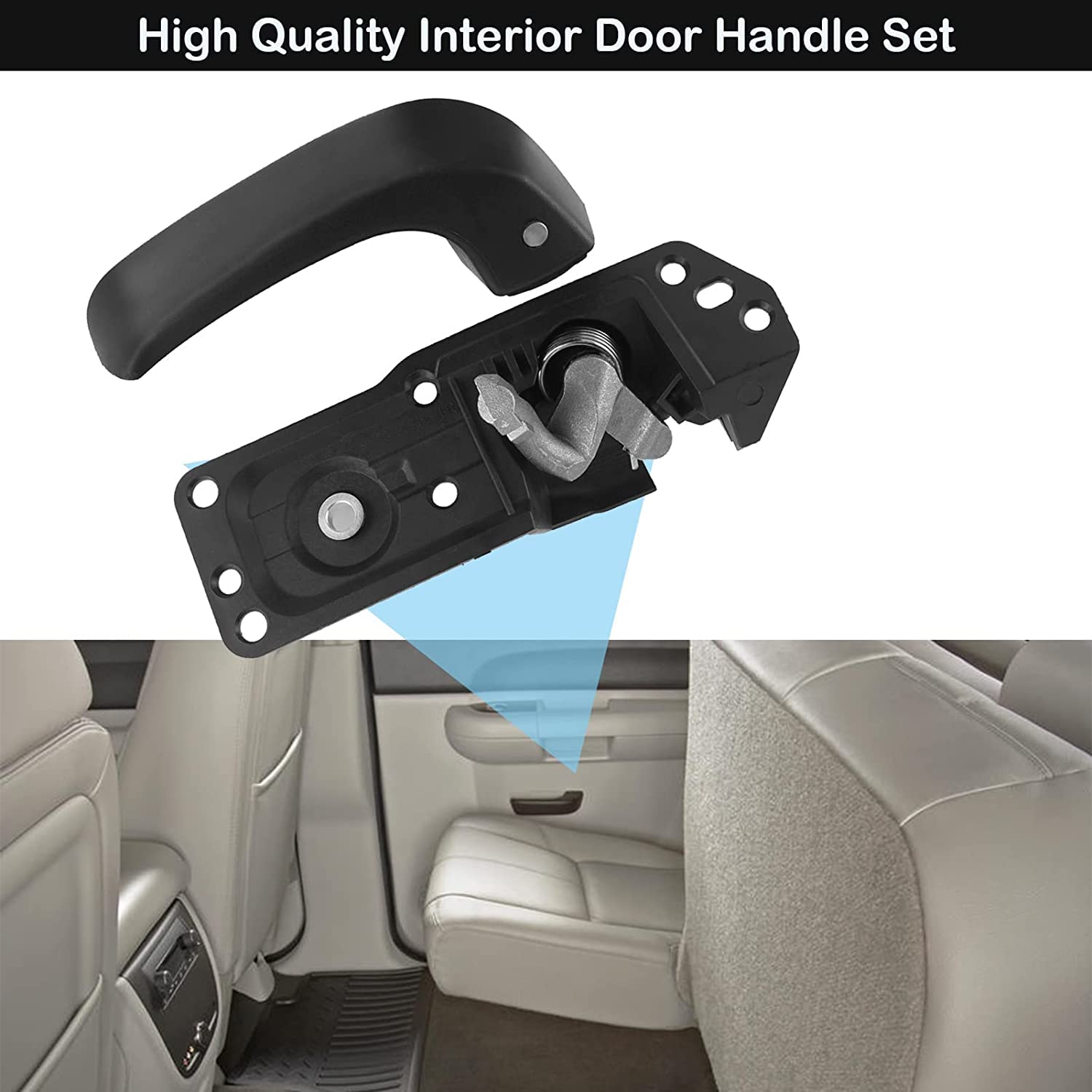 Interior Inside Front Right Passenger Door Handle Fit For 2007-2014 Chevy Silverado Avalanche Suburban Tahoe Escalade Sierra Models, Replace Oe# 80375,20833602