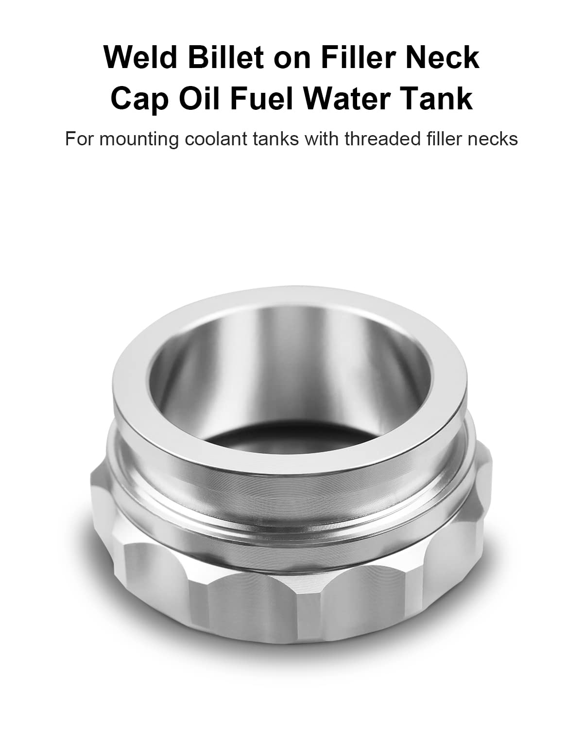 Od 2'/50.8Mm Aluminium Alloy Fuel Cap Weld On Filler Neck Oil Tank Cap Silver