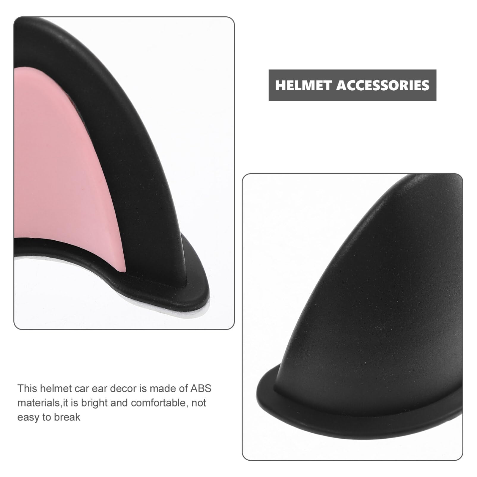 Homsfou 3 Pairs Cat Ears For Helmet Self Adhesive Kitten Cat Ears Style Attachments Cute Helmet Decors For Motorcycle Bicycle Scooter Helmets