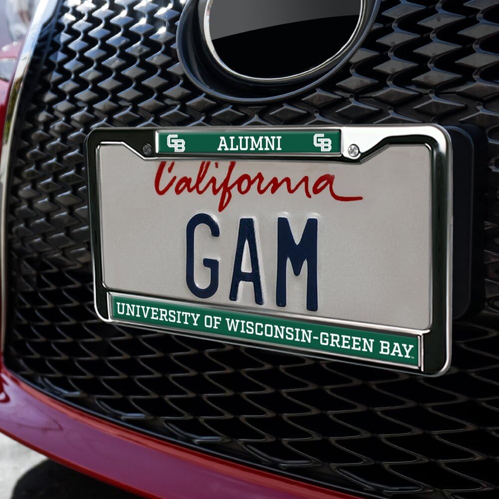 University of Wisconsin - Green Bay Alumni Full Size Standard License Plate Metal Frame