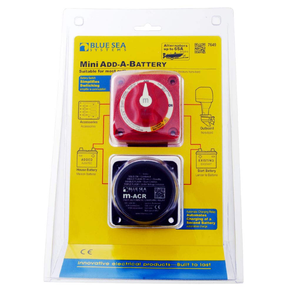 Blue Sea Systems Add-A-Battery Kit, 65A, Display Pack