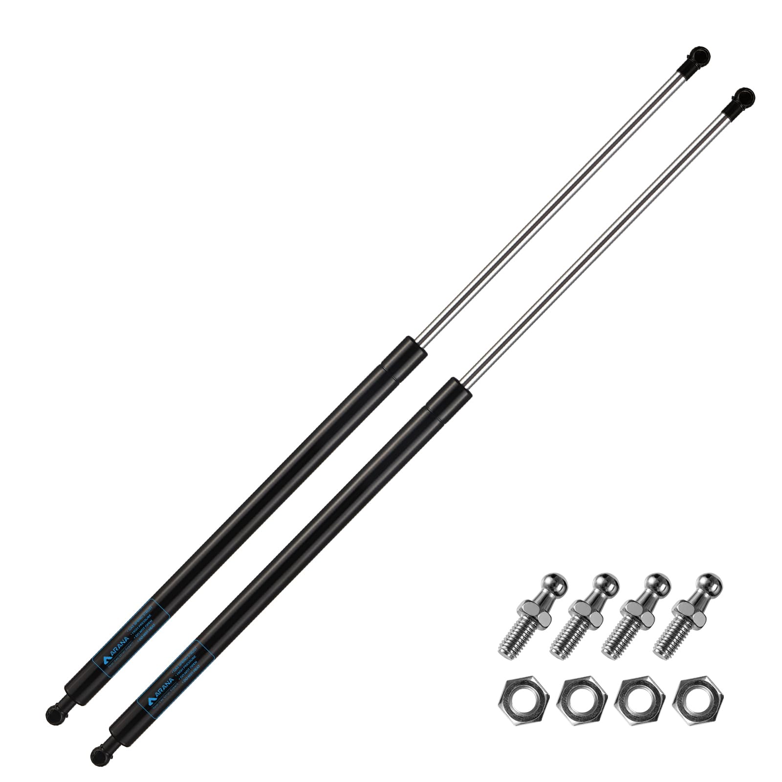 Arana 713119 26 Inch 80 Lb Gas Struts Spring Shocks 26 Inch 80Lb Lift Support For Sung Lid Cover Snug Top Lid Fiberglass Bed Cov