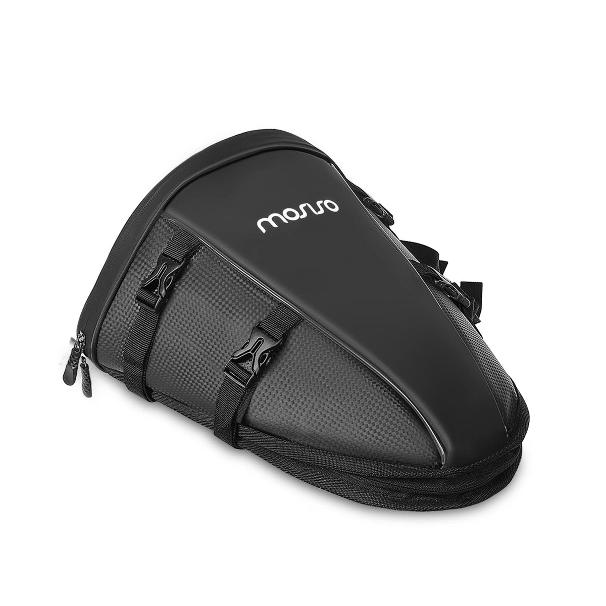 Mosiso Motorcycle Tail Bag Multifunctional Waterproof Polyester Storage Saddle Bag, 10L Outdoor Sports Motorbike Rear Seat Light