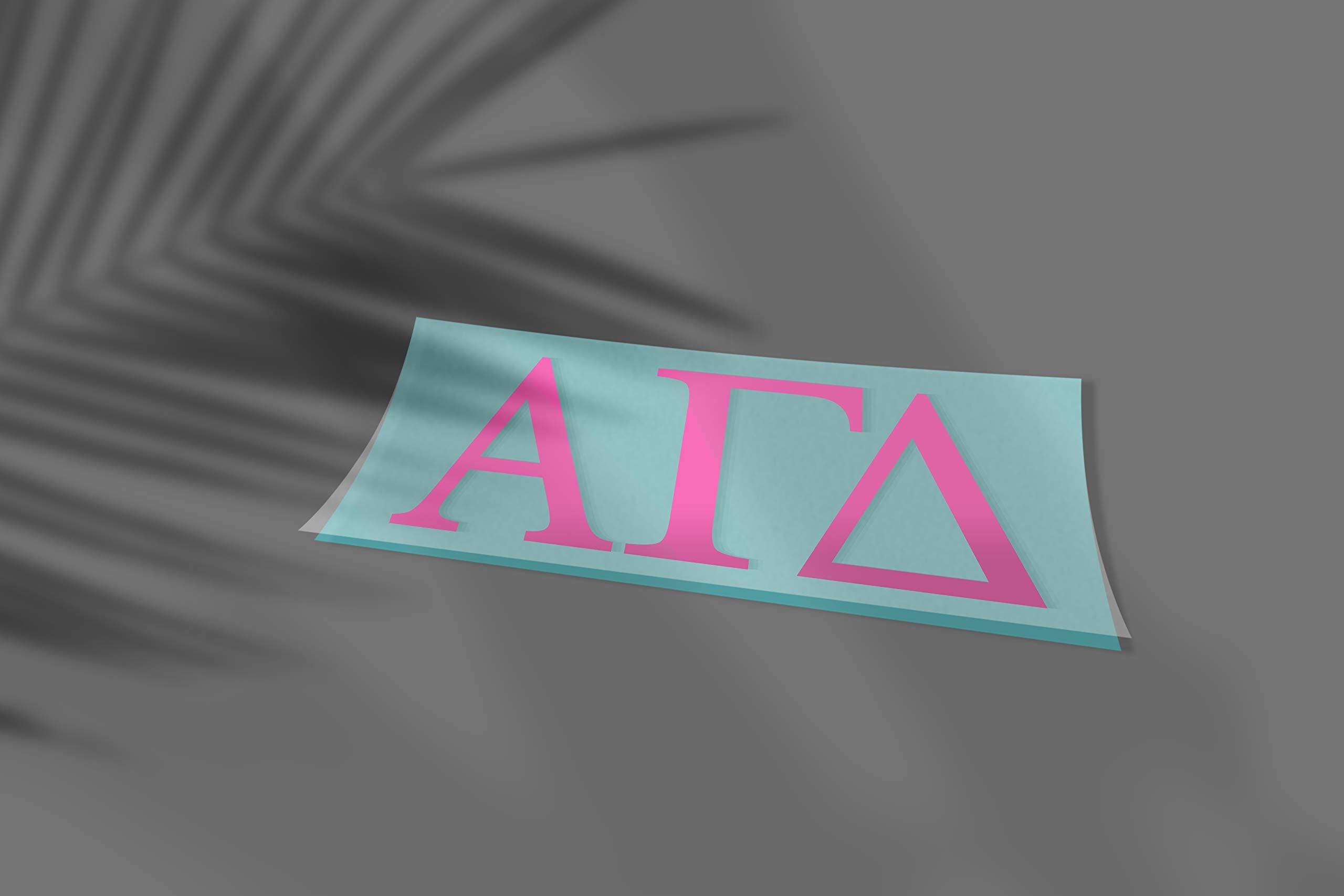 Pro-Graphx Alpha Gamma Delta Greek Sorority Sticker Decal, 2.5 Inches Tall, Pink