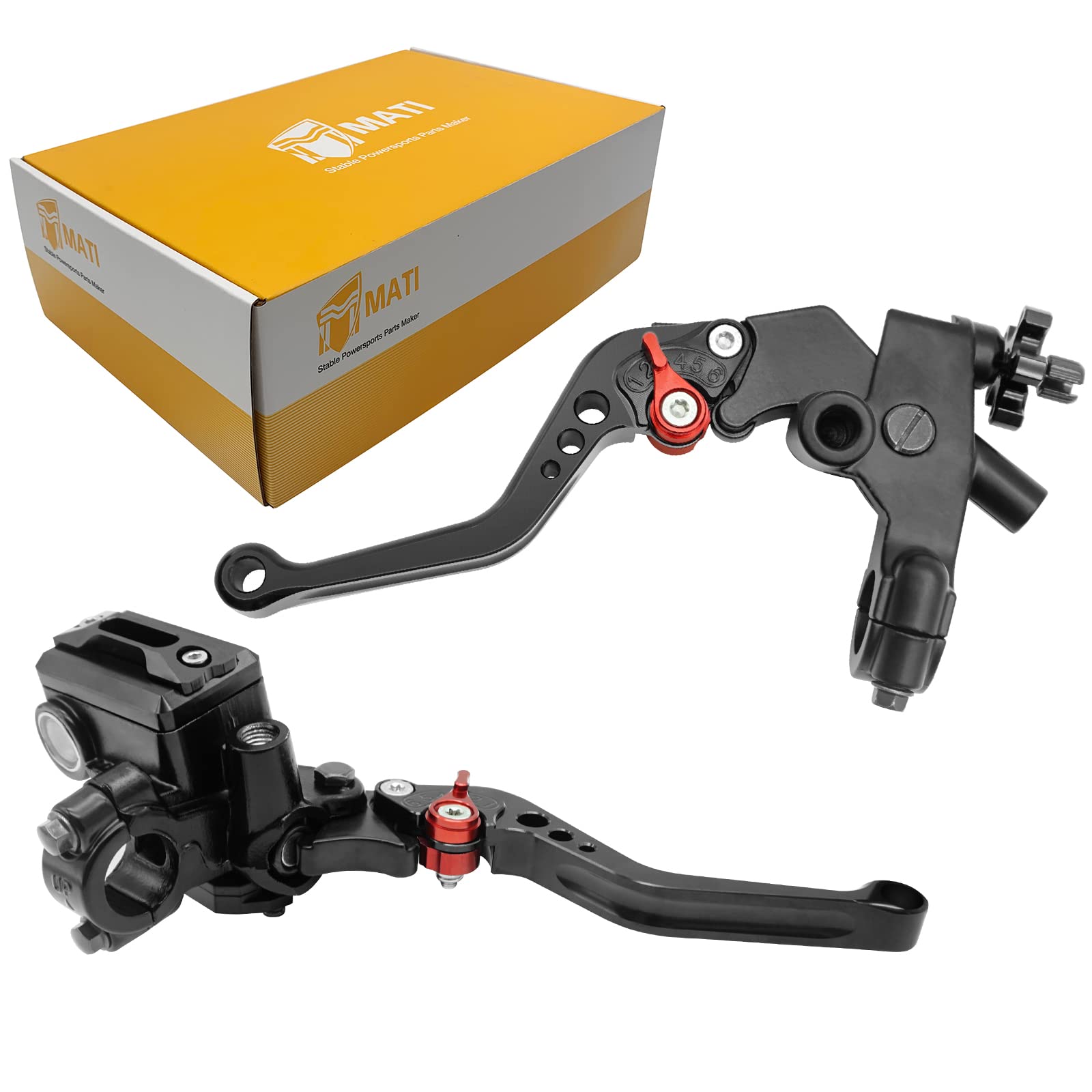 Upgrade Universal 7/8'' 22Mm Handlebar Brake Master Cylinder Clutch Lever Set Left & Right Motorcycle Levers Compatible With Yam