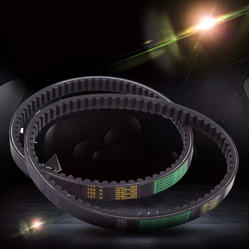 Go Kart Drive Belt, Pack Of 2 Rubber Engine Drive Belt Clutch Belt Replacement Fit For Hammerhead 80T And Trailmaster Mid Xrx Go Karts With A 6.5Hp Engine, 9.110.018-9.100.018-725, Black