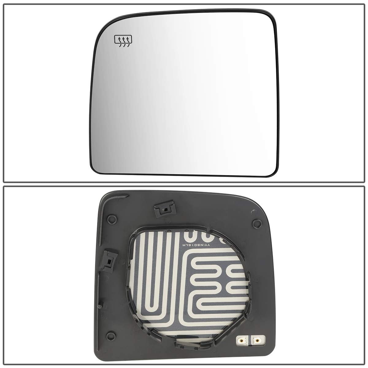 Auto Dynasty 963668S600 Oe Style Driver Left Heated Tow Upper Mirror Glass Lens Compatible With Titan 04-15