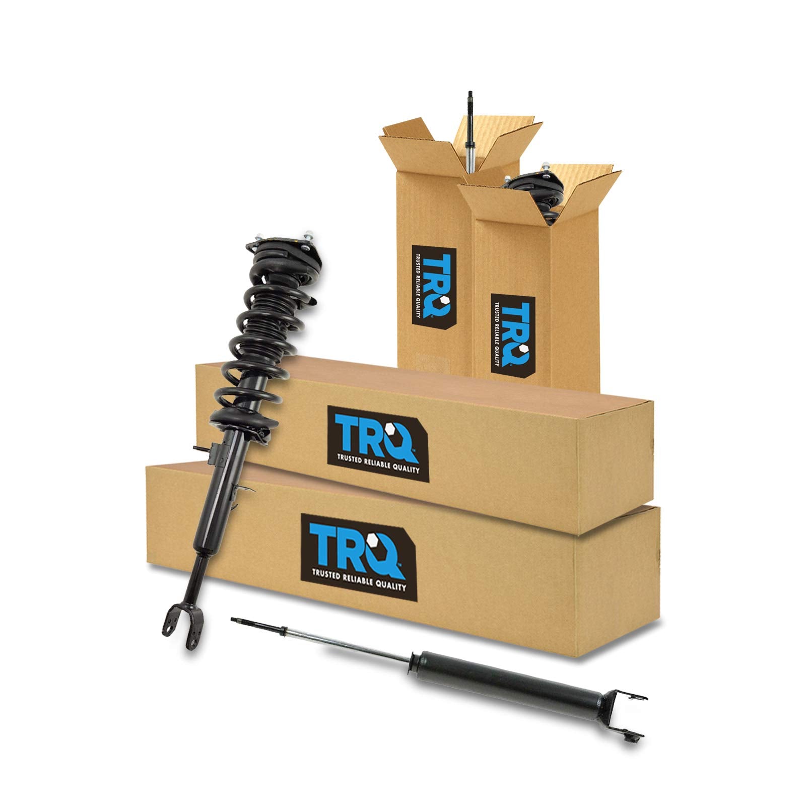 Trq Front And Rear Complete Strut Assembly & Shock Absorber Kit Shock & Spring Strut Assembly Compatible With 2003-2006 Infiniti