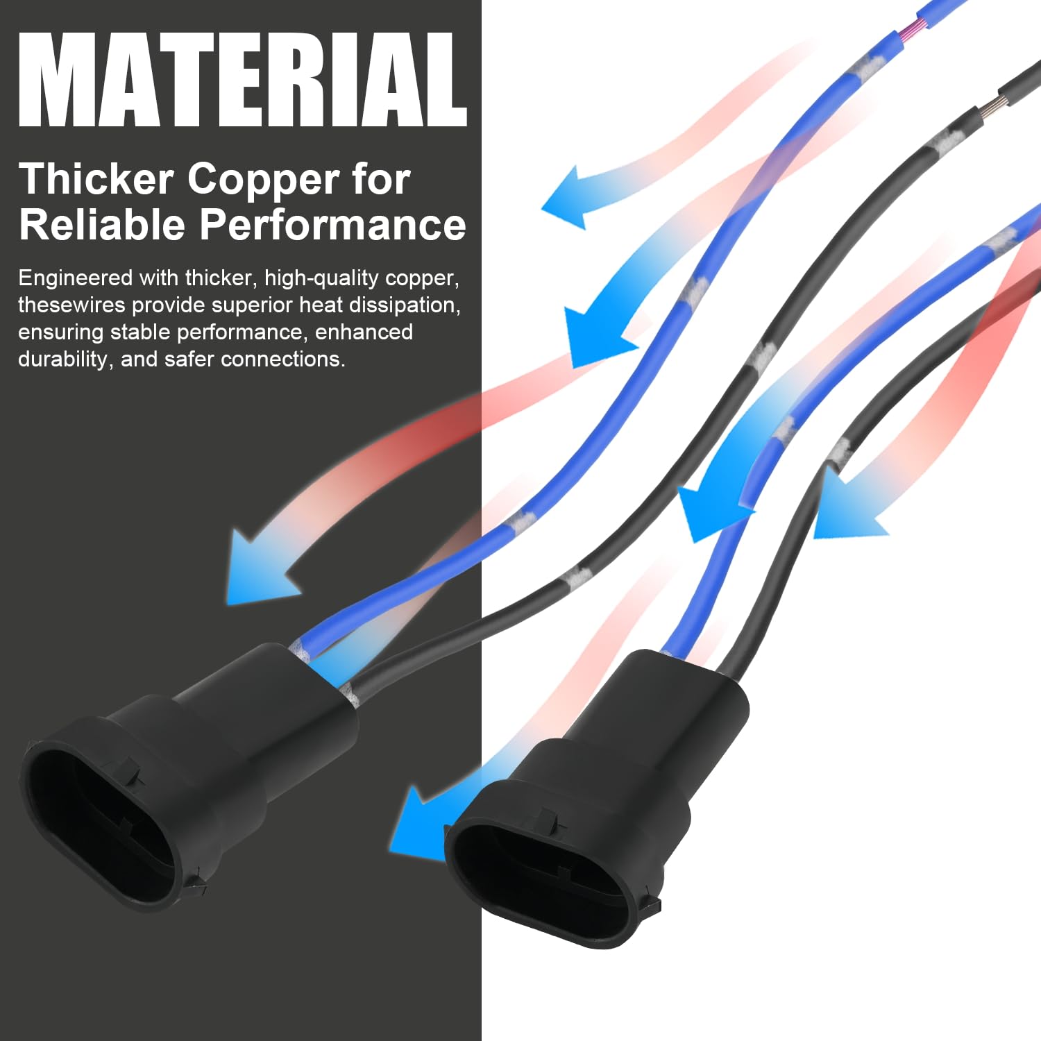 Ibrightstar H11 H9 H8 880 881 Male Nylon Adapter Wiring Harness Sockets Wire For Headlights Or Fog Lights