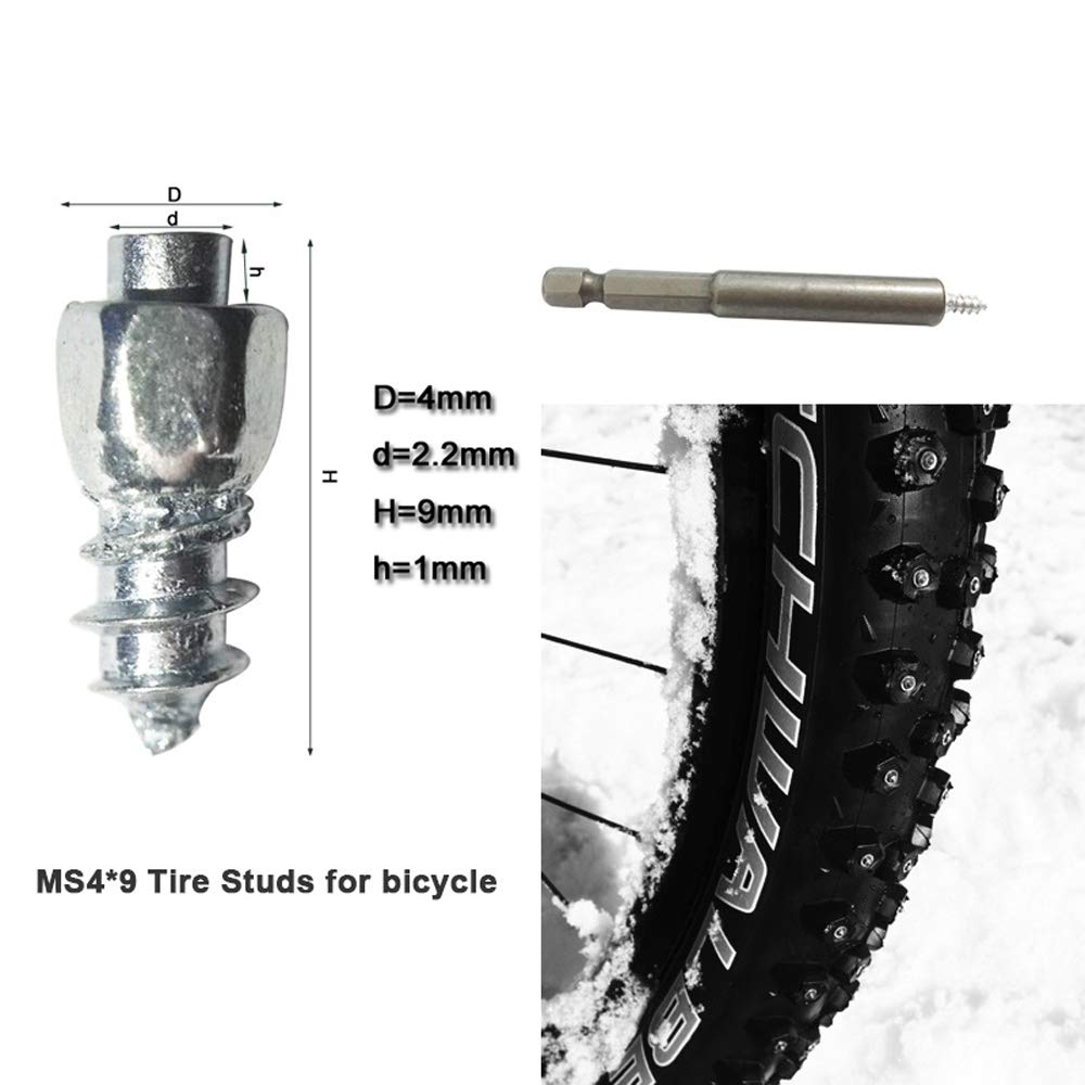 Marrkey 9Mm Tires Studs Screw Ice Snow Carbide Spikes Wheel Tyres Studs For Bicycle Bike Fat Bikes And Running Shoes Boots With