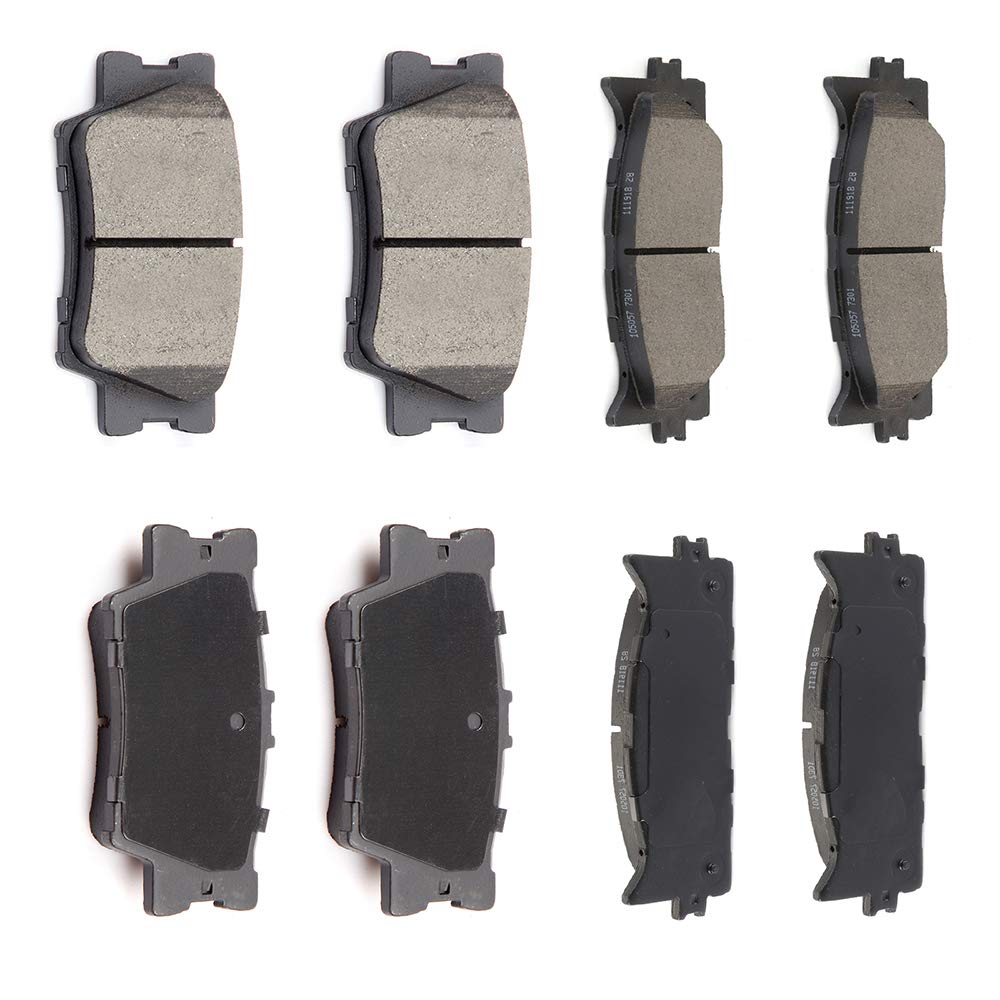 Automuto D1293 & D1212 8Pcs Front Rear Ceramic Pads Brake Fit For 2013-2018 For Lexus Es300H,2007-2018 For Lexus Es350,2008-2018