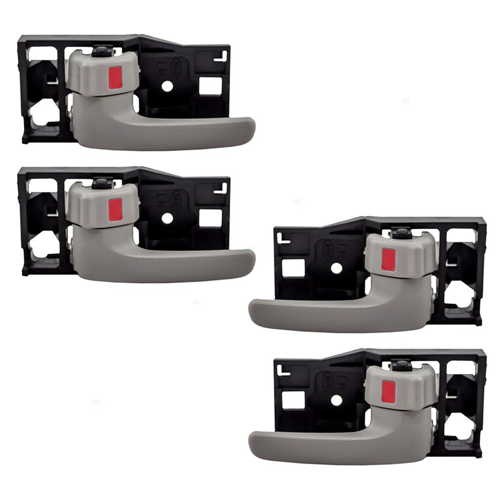 Autoandart Brock Replacement 4 Piece Set Of Inside Interior Door Handles Charcoal Compatible With Suv Pickup Truck 69205-0C030-E