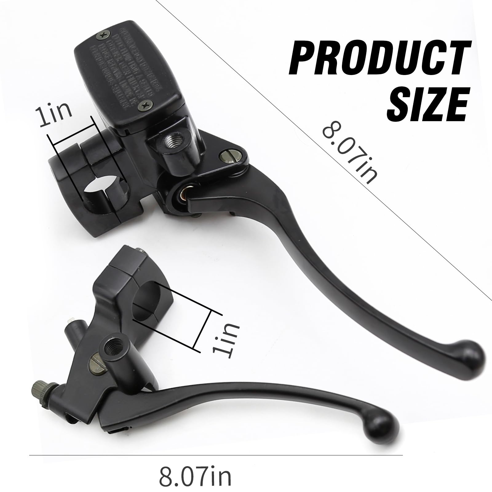 Hoypeyfiy Left & Right Brake Master Cylinder Clutch Lever 1'' 25Mm Replacement For Honda Magna Shadow Spirit Suzuki Intruder Yam