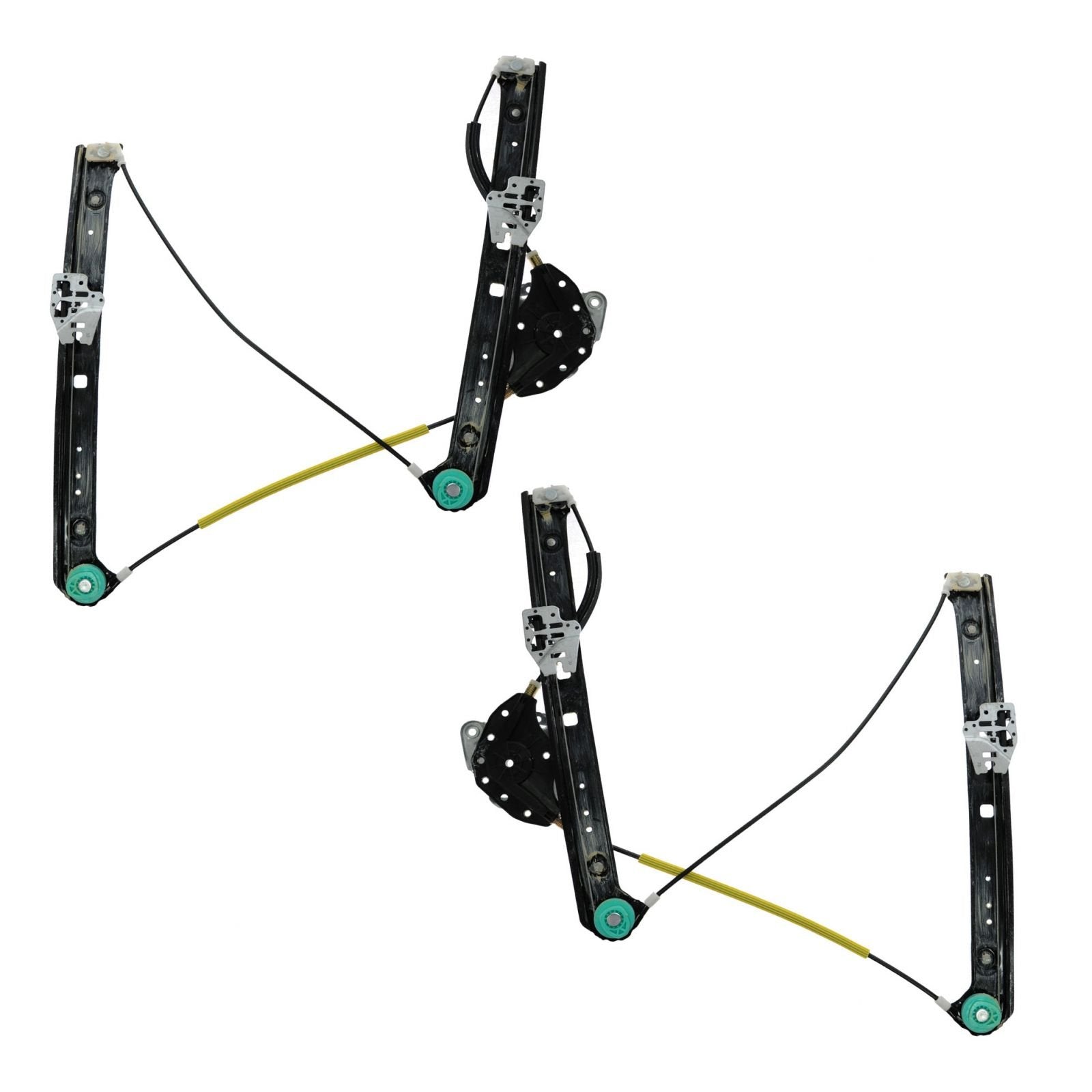 Trq Front Power Window Regulator Set Compatible With 1999-2000 Bmw 323I 2001-2005 325I 325Xi 328I 330I 330Xi