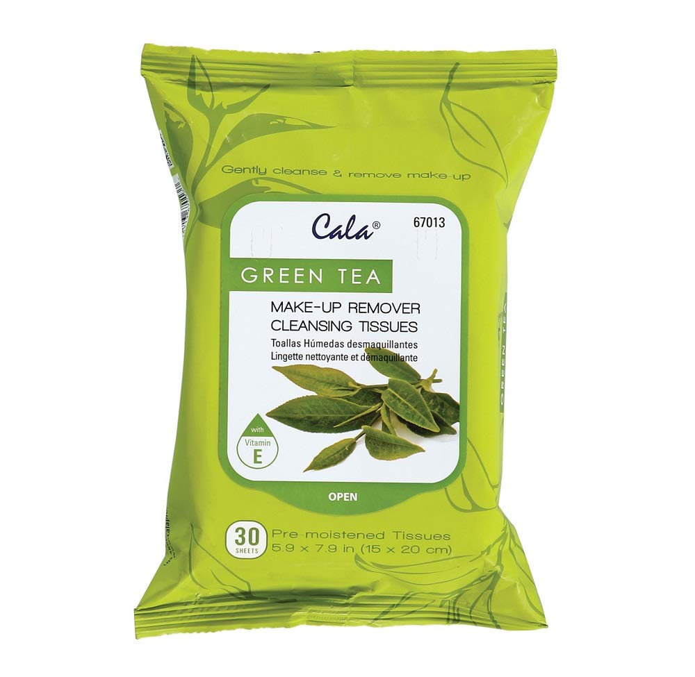 Cala Green tea make-up remover cleansing tissues 30 count  30 Count-New