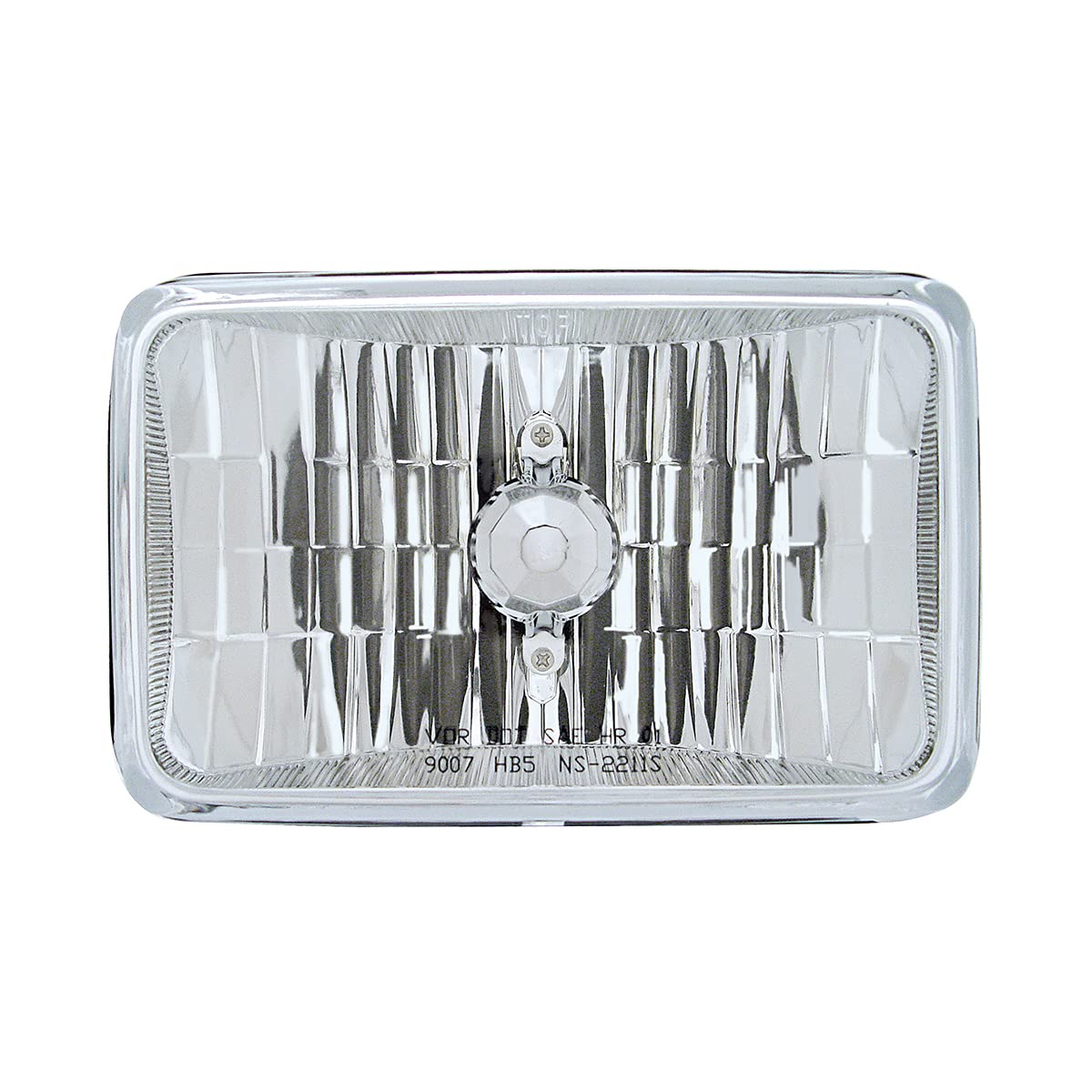 United Pacific 31388 4 X 6 Crystal Rectangular Glass Lens Headlight, Rugged Anti-Vibration, Reinforced Reflector, Dot/Sae - Low 