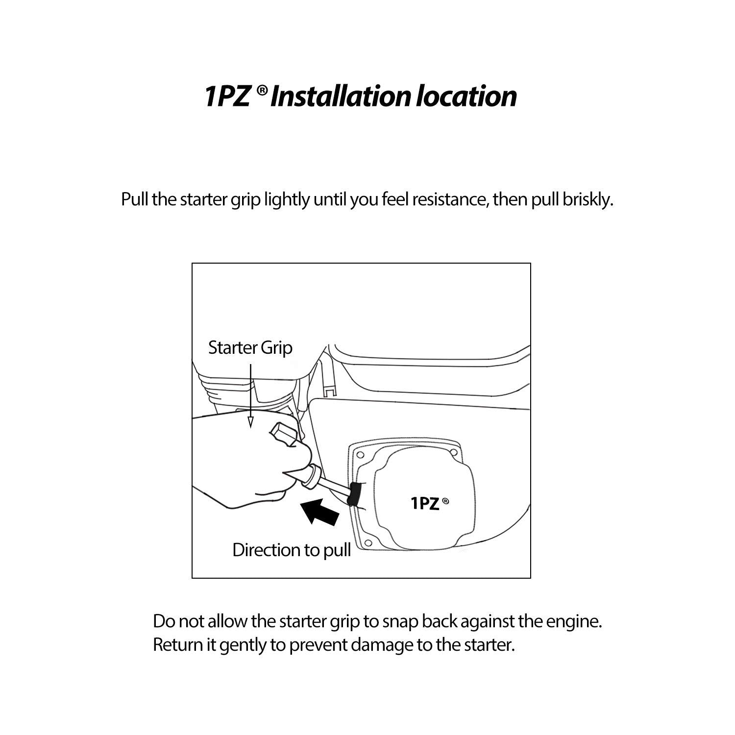1Pz Mot-P01 Recoil Pull Start Starter With Spacer Replacement For Motovox Mvs10 43Cc 47Cc 49Cc 2Hp Stand-Up Gas Scooter Pocket Dirt Bike Chopper Atv