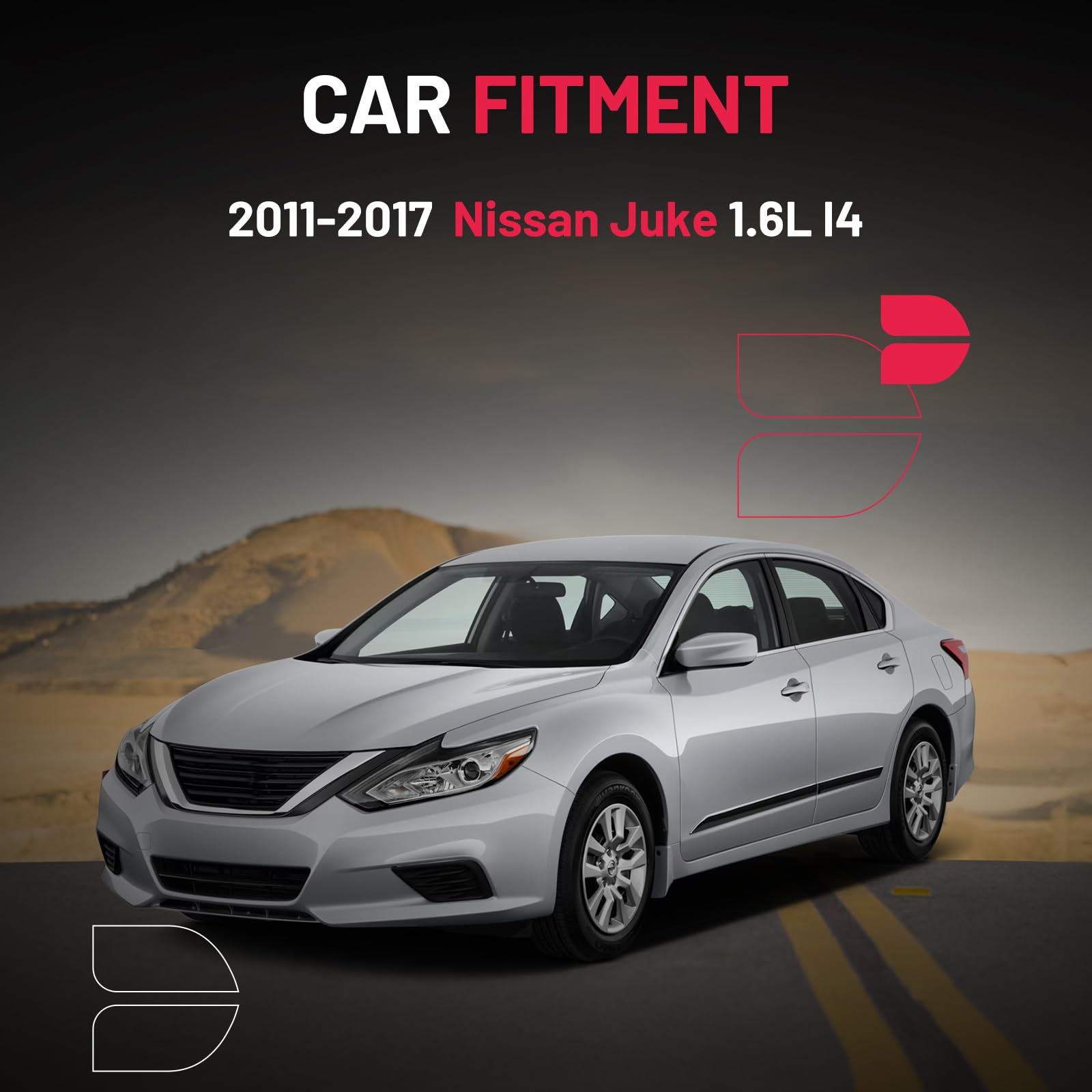 Bdfhyk Ignition Coil Pack Uf659 And Iridium Spark Plugs 91215 Compatible With Nissan Juke 2011-2017 1.6L L4 Replacement For Gn10