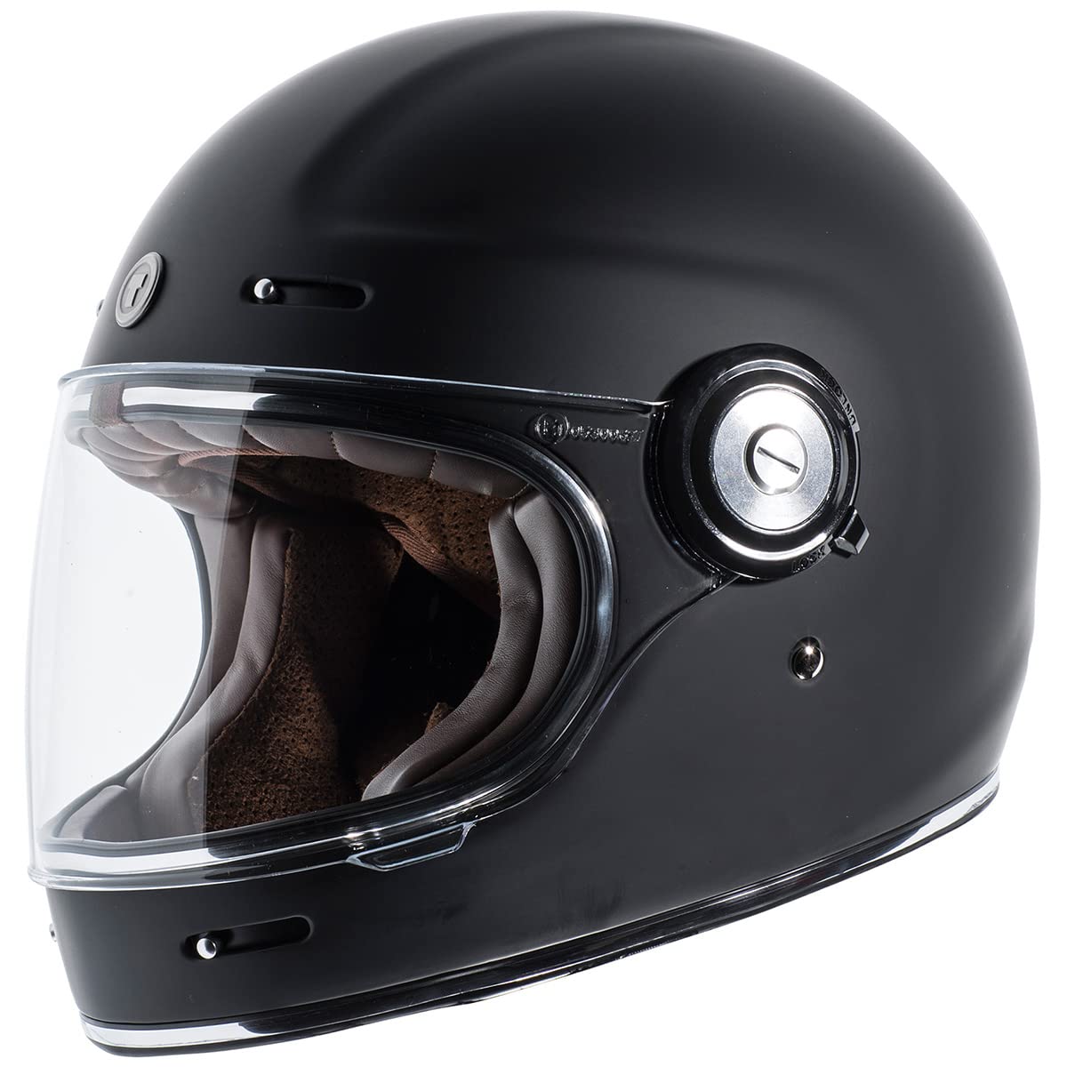 Torc - T115:24 T1 Unisex-Adult Retro Full-Face-Helmet-Style Motorcycle (Matte Black, Large)