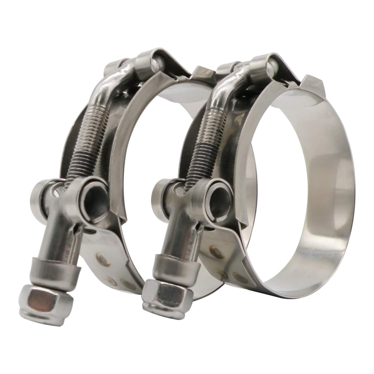 Roadformer 2'' T-Bolt Hose Clamp - Working Range 56Mm - 64Mm For 2'' Hose Id, Stainless Steel Bolt, Stainless Steel Band Floatin