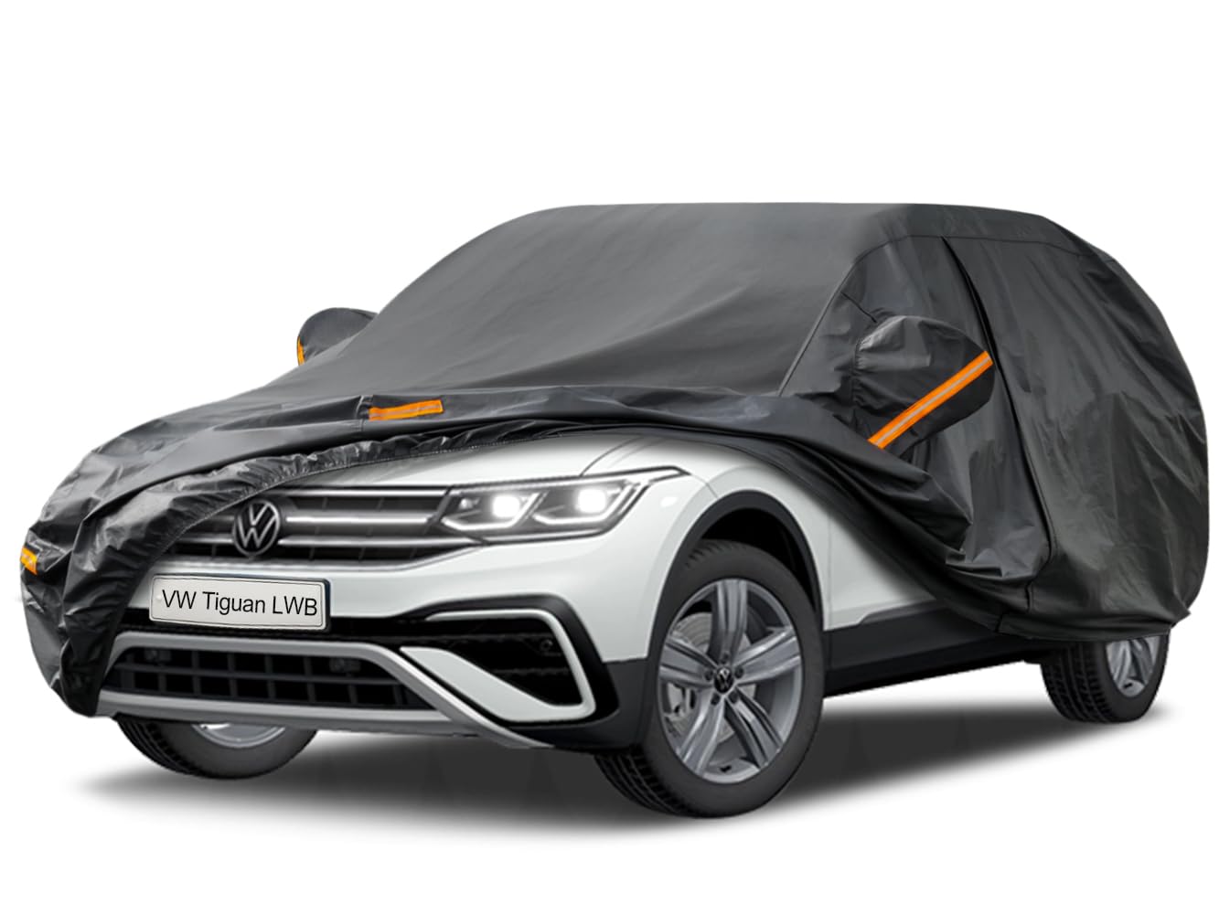 Kayme 7 Layers Suv Car Cover Custom Fit For Vw Tiguan Lwb (2018-2024) Waterproof All Weather For Automobiles, Outdoor Full Cover