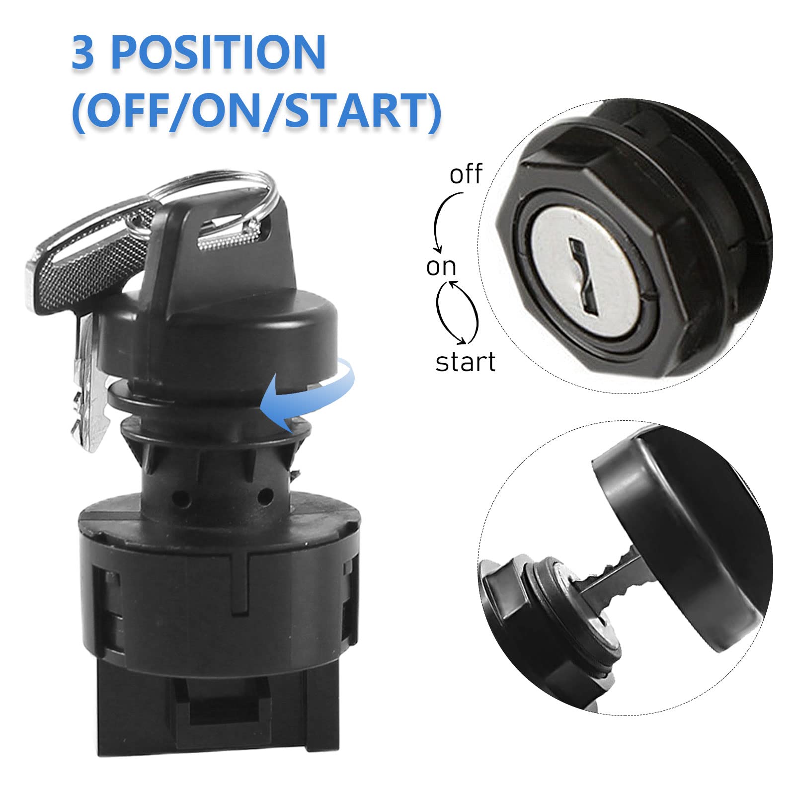 Gstp 6 Pin Ignition Key Switch Compatible With Polaris Ranger Rzr Sportsman 400 425 500 570 700 800 900 1000 -Replace 4011002 40