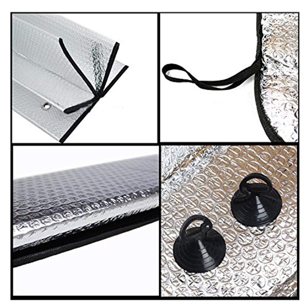Big Ant Car Windshield Sunshade Uv Ray Reflector Auto Window Sun Shade Visor Shield Cover, Keeps Vehicle Cool- Sliver (55'' X 27