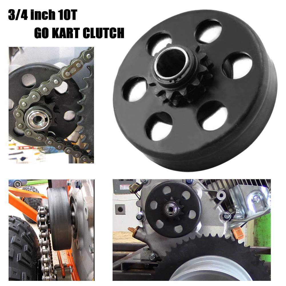 Centrifugal Clutch 3/4 Bore 10T For #40/41/420 Chain Compatible For Go Kart Minibike Lawnmower Fun Kart Engine 3/4 Bar