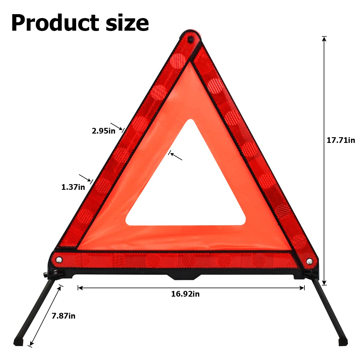Aukepo Warning Triangles, Foldable Car Road Warning Reflective Triangles, Emergency Triangle For Vehicles Breakdown, Slow Moving Vehicle Triangle Reflector Safety Triangle Kit