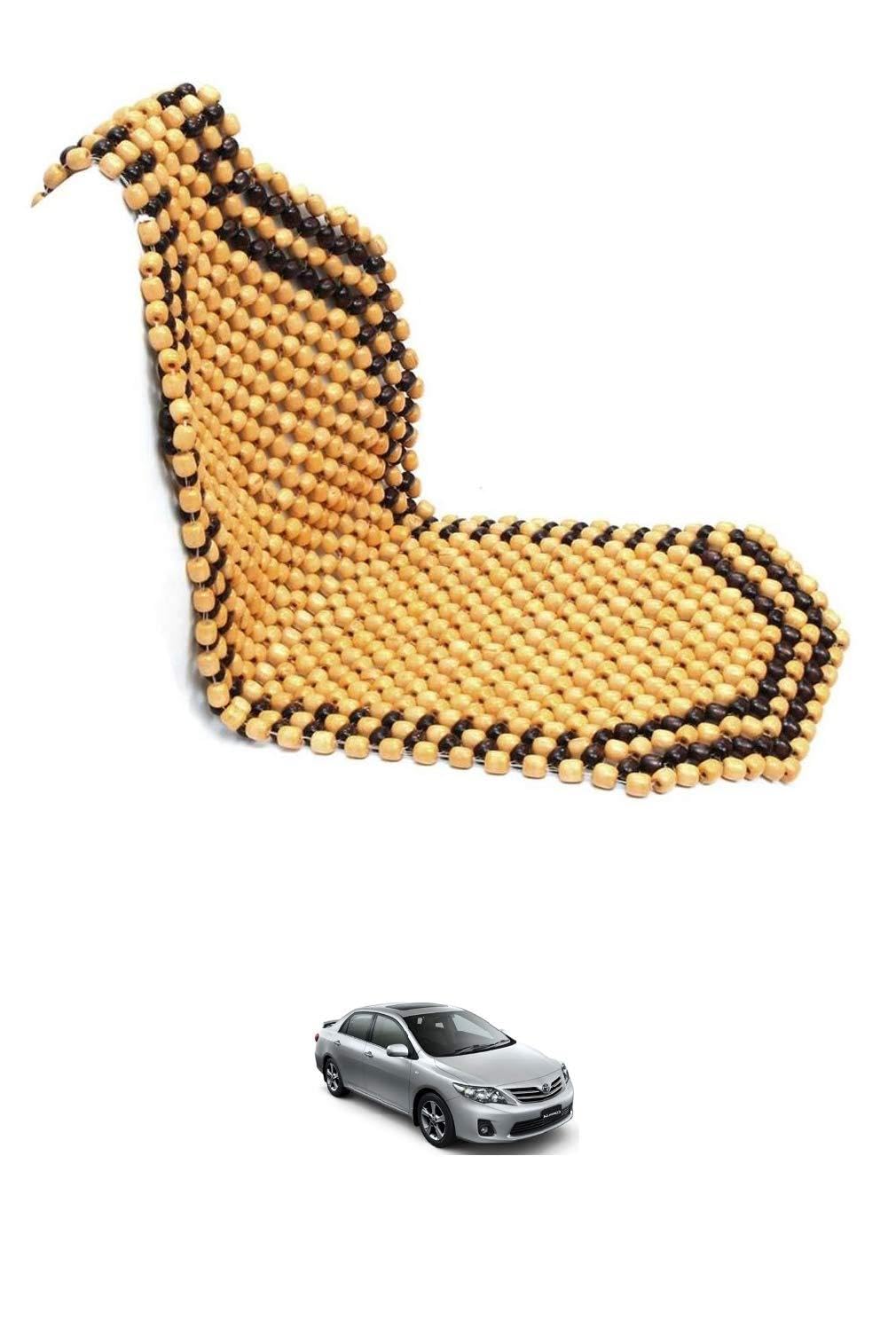 Auto Addict Car Seat Wooden Bead Seat Covers for Toyota Corolla Altis New (2014Present)