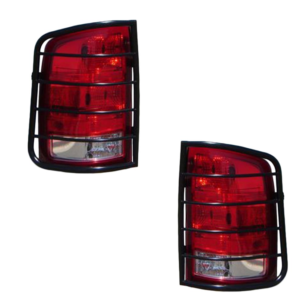 Black Horse Tail Light Guards Black Compatible with 2006-2010 Hummer H3-7G020206A