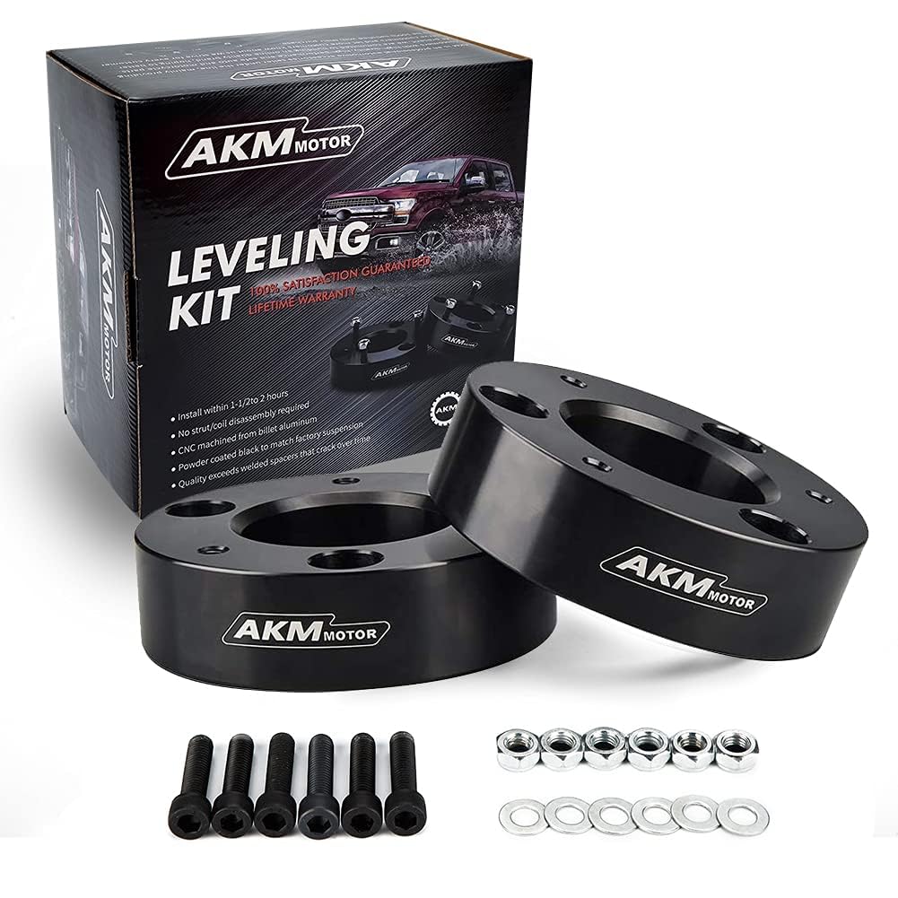 Akm F150 Lift Kit Front 2.5'' Fit F150 04-22 2Wd 4Wd Front Strut Spacer Suspension Lift Leveling Kits Lift Spacers(Updated Versi