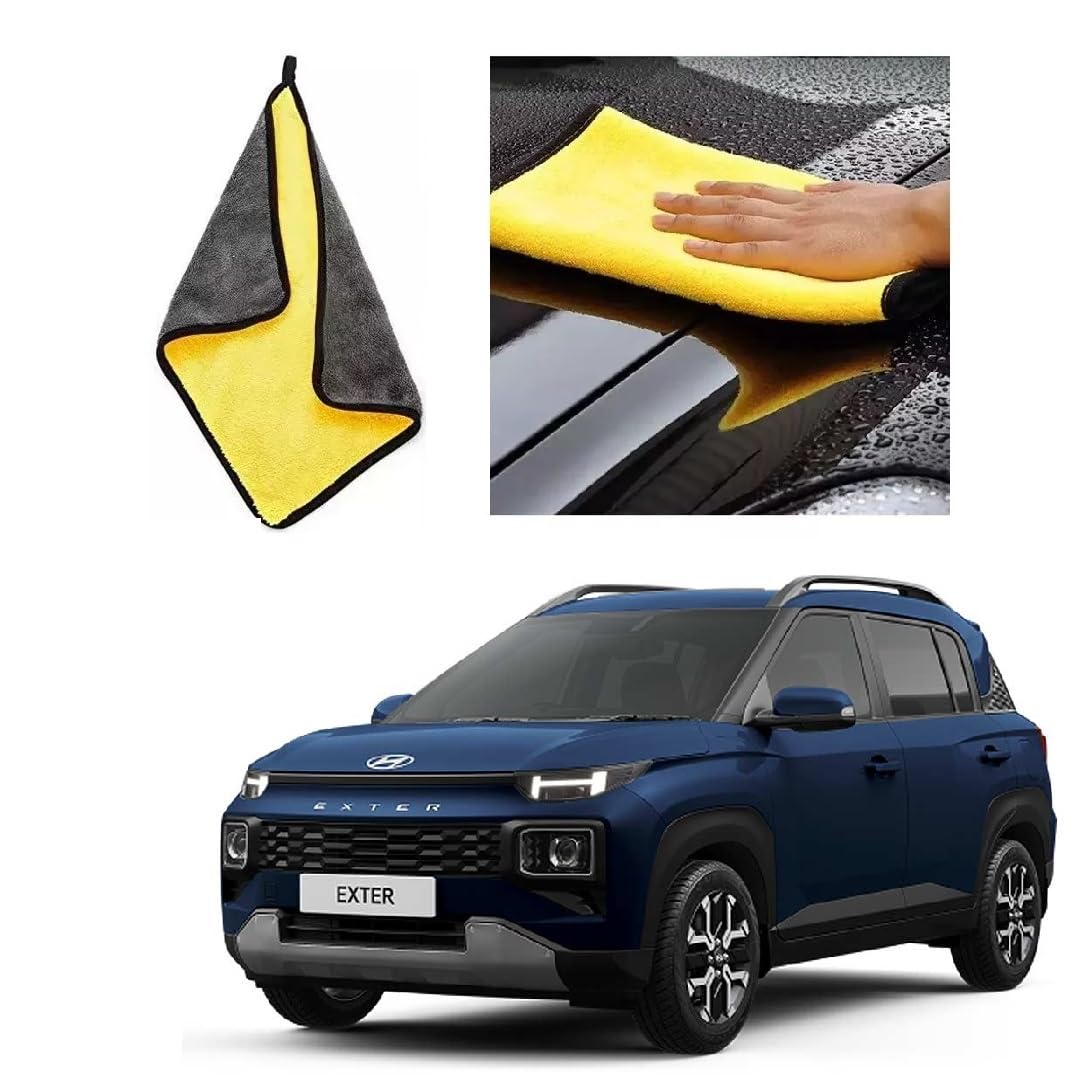 Car Cleaning and DetailingDual Sided Microfiber Cloth 600 GSM 40cm x 40cm (Pack of 2) Suitable for Exter 2023