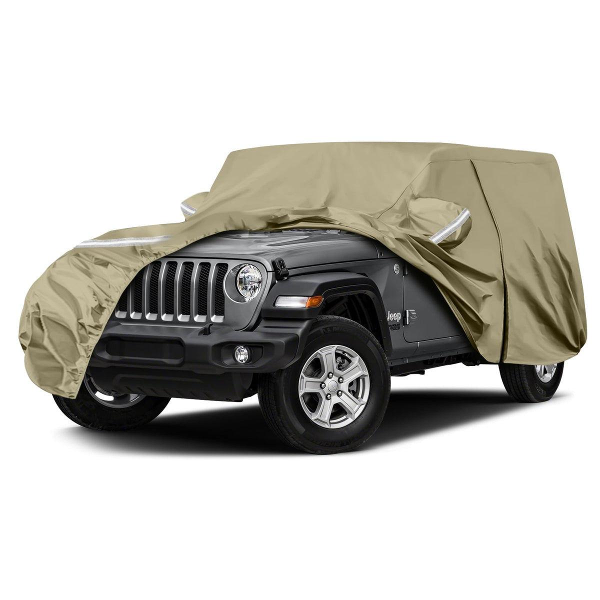 Waterproof Car Covers Replace for 2007-2025 Jeep Wrangler 4 Door, Multilayer Heavy Duty with Cotton Liner All Weather Car Cover 
