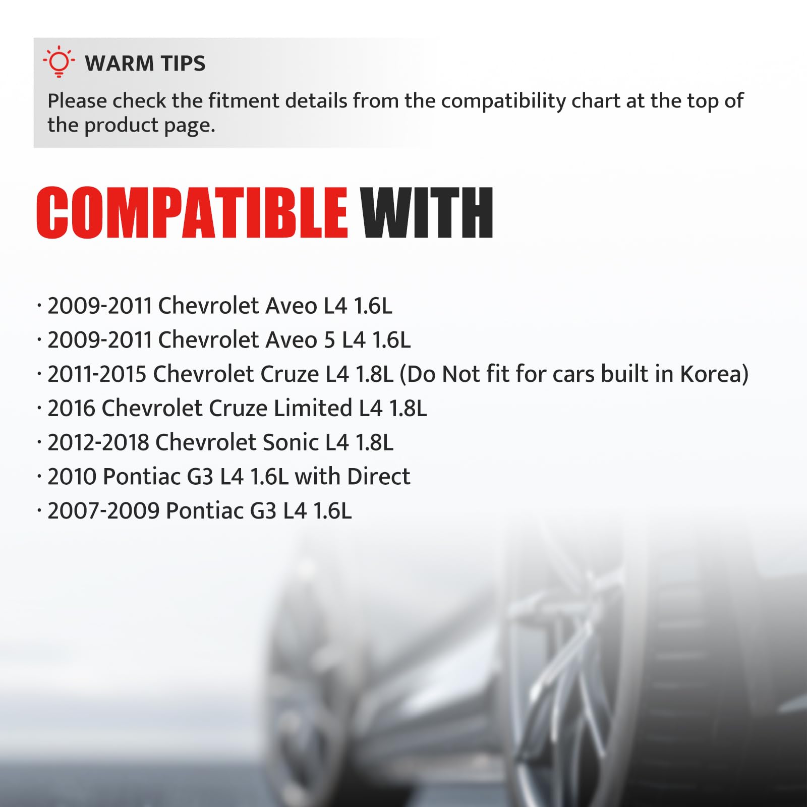 Ignition Coil Pack Replacement For L4 1.6 1.8 Chevy Cruze Aveo 5 Aveo5 Sonic Pontiac G3 2007 2008 2009 2010 2011 2012 2013 2014 2015 1.6L 1.8L, Uf620 C1646