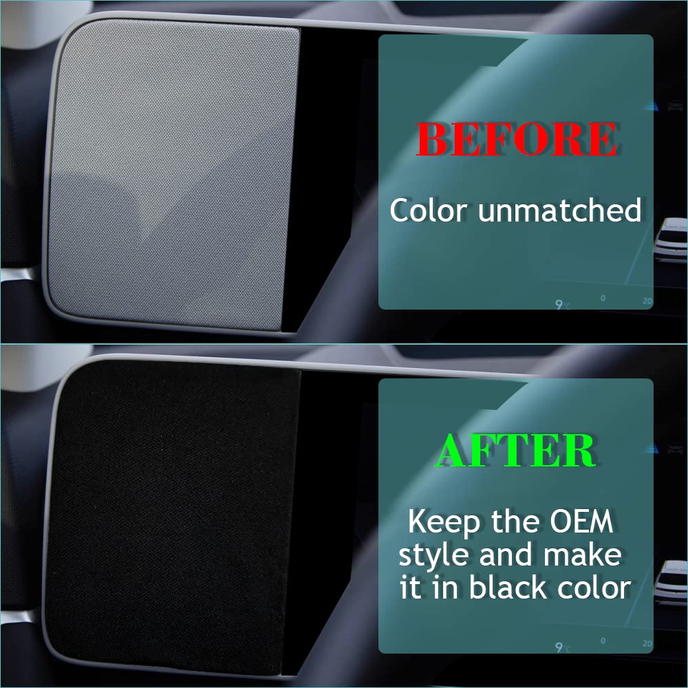 Bestevmod For Ioniq5 Lhd Screen Side Mesh Panel Black Wrap Compatible With Hyundai Ioniq 5 2022 2023 2024 Screen Accessories