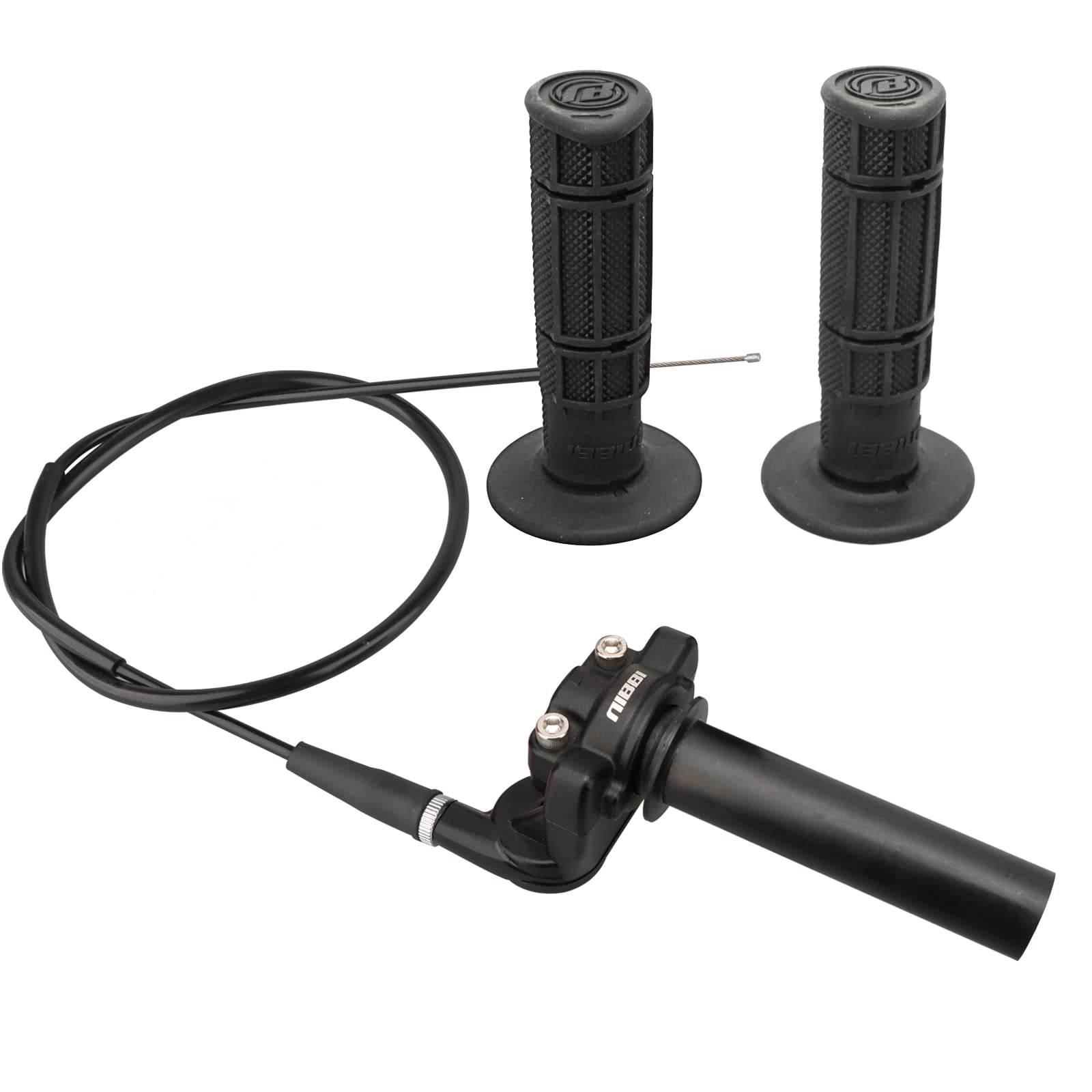 NIBBI Twists Throttle Assembly,Dirt Bike Grips with Throttle Cable and Handlebar Grip for SSR125 Pit Bike, 22mm Motorcycle Throt
