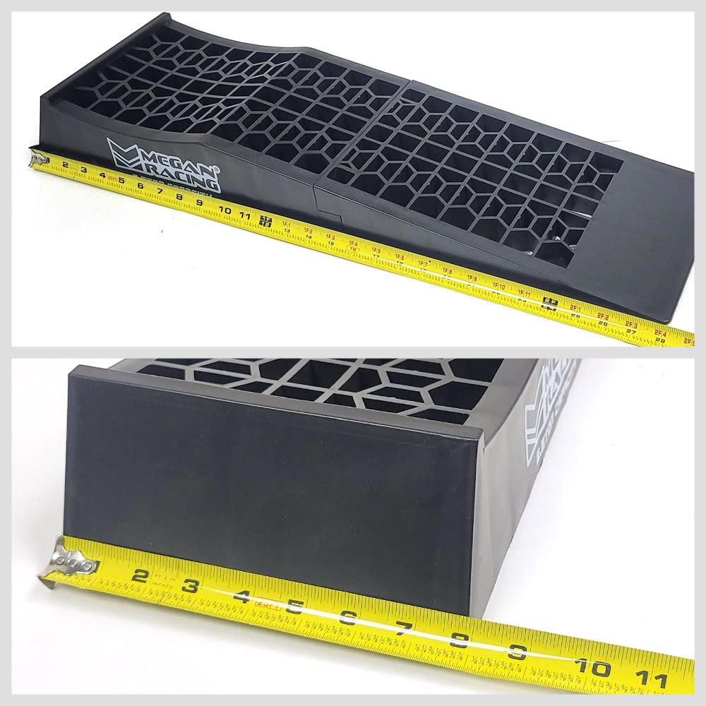 Megan Racing 2Pcs Universal Low Profile Drive-On Detachable Auto Service Ramp