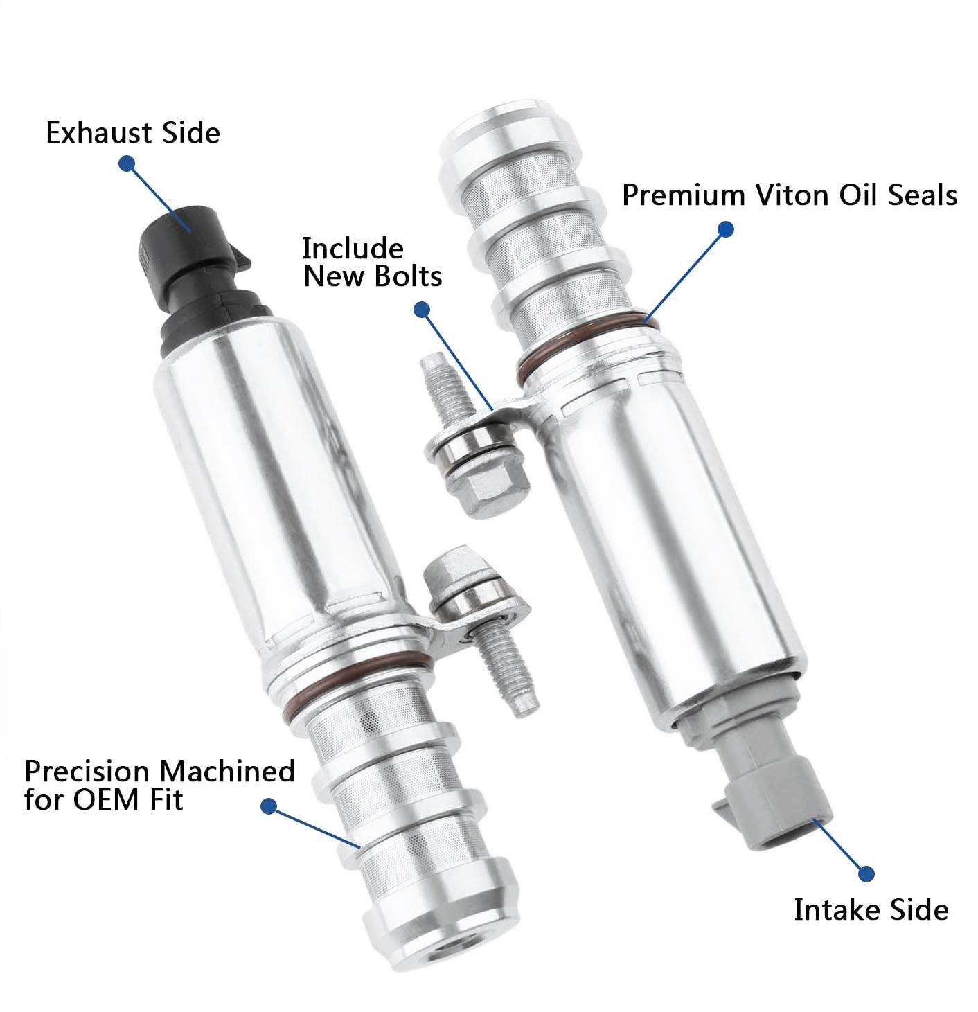 Pair Of 2 Intake & Exhaust Camshaft Position Actuator Solenoid Valve For Buick Chevy Captiva Cobalt Equinox Hhr Malibu Gmc Terra