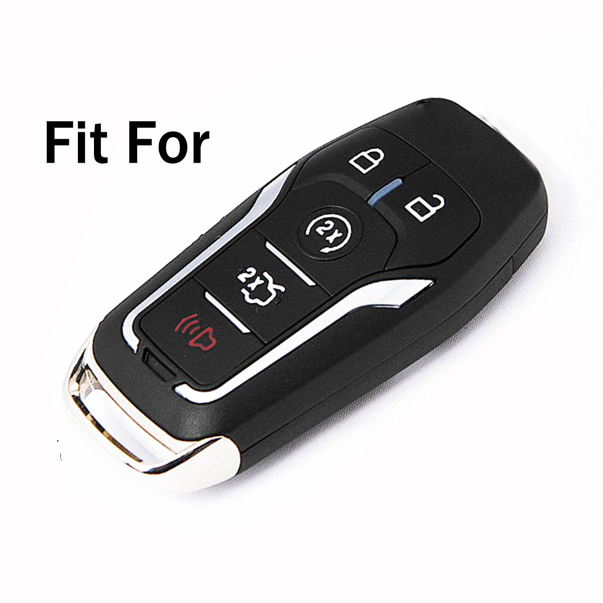 Coolbestda Leather Key Fob Cover Case Remote Keyless Entry Holder Skin Jacket For 2015 2016 2017 Ford Explorer Edge Mustang F-150 Fusion Lincoln Mkz Mkc M3N-A2C31243300
