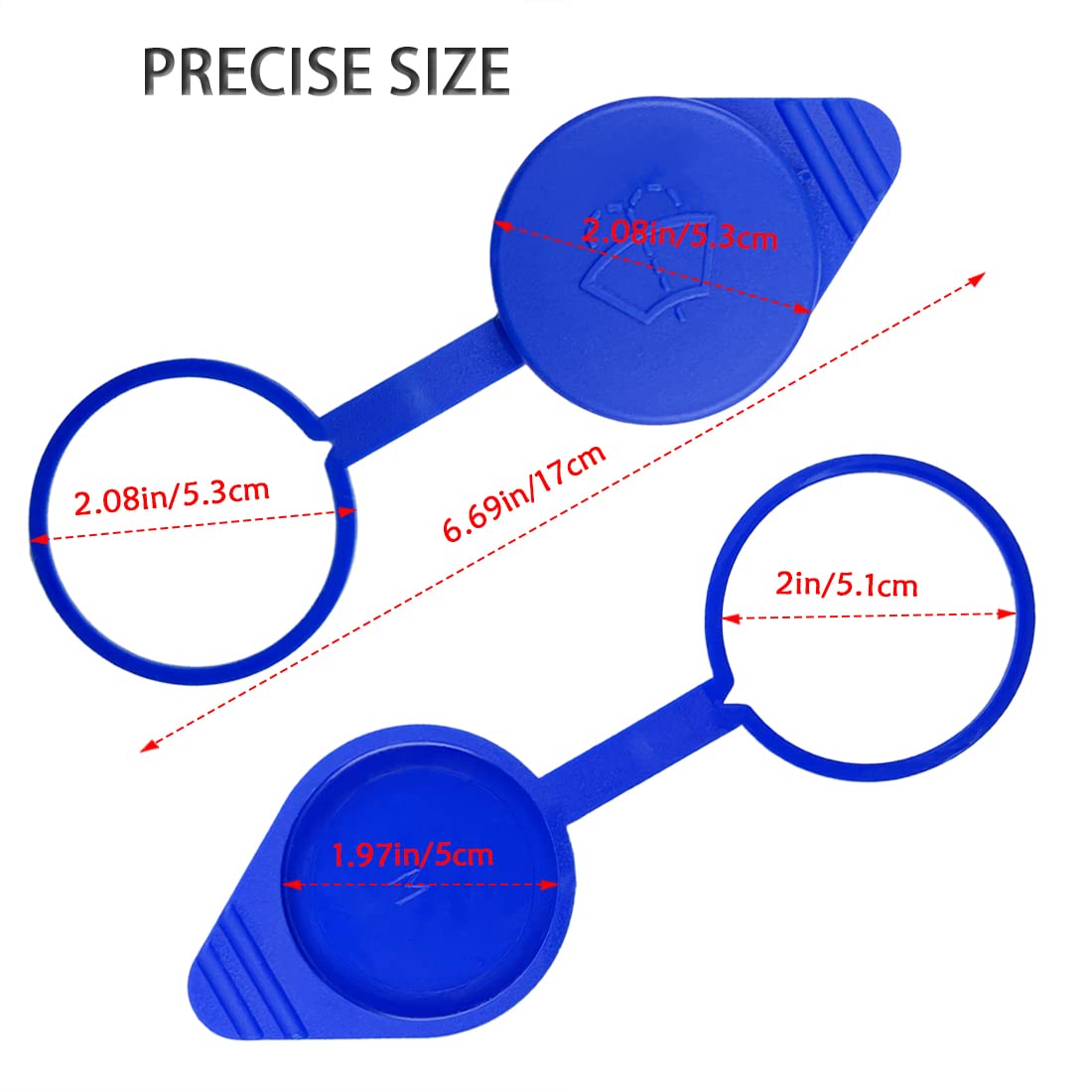 Windshield Washer Fluid Reservoir Cap, Windshield Wiper Fluid Cap, Fluid Reservoir Cap, Windshield Washer Fluid Cap, Replacement Cap Kt1Z17632A, Cp9Z-17A605-A Compatible With 2012-2018 Ford Focus